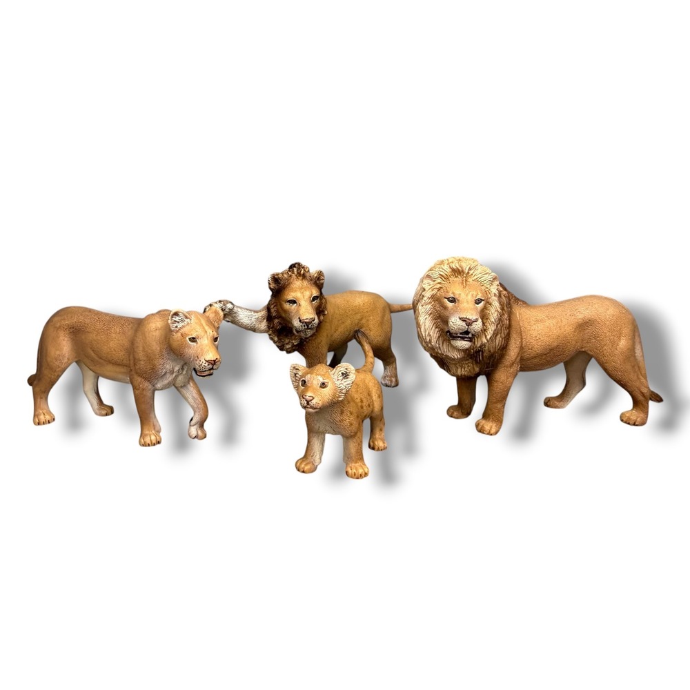 Schleich Wild Life Lion Family Set of 4 Figures Retired 2007